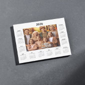 Carte Magnétique Calendrier photo personnalisé 2026 aimanté