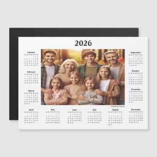 Carte Magnétique Calendrier photo personnalisé 2026 aimanté