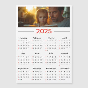 Carte Magnétique Calendrier photo personnalisé - année complète 202