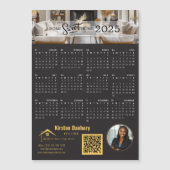 Carte Magnétique Calendrier QR 2025 Custom Real Estate Marketing (Devant)
