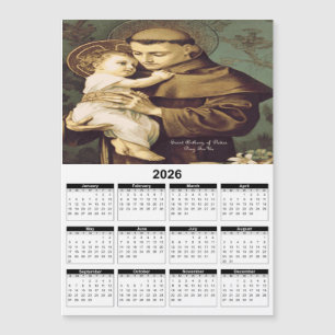 Carte Magnétique Calendrier Saint Antoine Padoue 2026