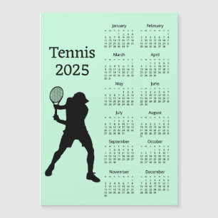 Carte magnétique Calendrier Tennis 2025