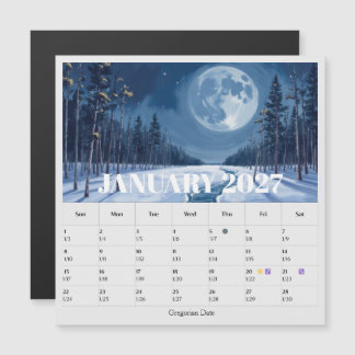 Carte Magnétique Calendrier zodiacal des phases lunaires sur 13 moi