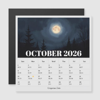 Carte Magnétique Calendrier Zodiaque des phases lunaires sur 13 moi