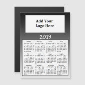 Carte Magnétique Calendriers d'aimants fanés noirs 2019 (Devant / Derrière)