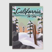 Carte Magnétique Californie À Ski (Devant / Derrière)