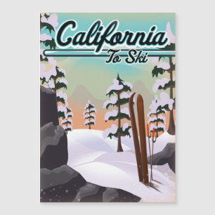 Carte Magnétique Californie Pour Skier
