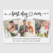 Carte Magnétique Calligraphie Coeur Meilleur Jour Jamais Merci Magn (Devant)