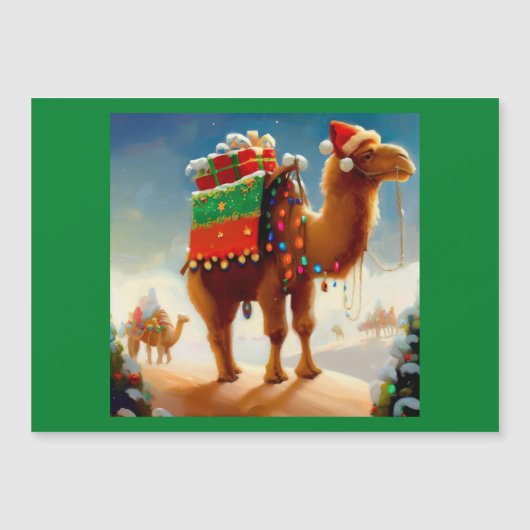 Carte Magnétique Camel de Noël 2 (Devant)
