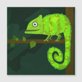 Carte Magnétique Caméléon vert mignon (Devant)
