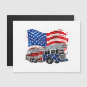 Carte Magnétique Camion pompier rétro pompier pompier États-Unis Dr (Devant / Derrière)