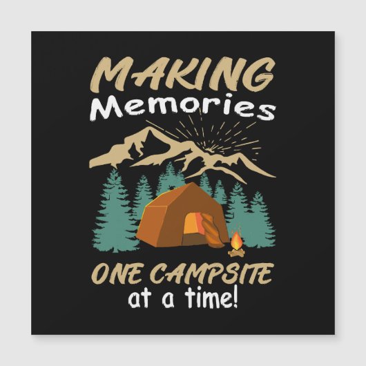 Carte Magnétique CAMPING Faire des souvenirs (Devant)