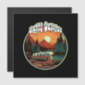 Carte Magnétique Camping heureux (Devant / Derrière)