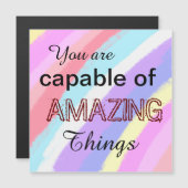 Carte Magnétique Capable de choses Extraordinaires Citation des cou (Devant / Derrière)