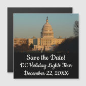Carte Magnétique Capitol à Noël Washington DC Holiday (Devant / Derrière)