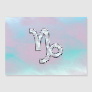 Carte Magnétique Capricorne Signe sur Style Nacre de Perle Mère