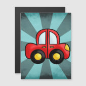 Carte Magnétique Caricature automobile (Devant / Derrière)