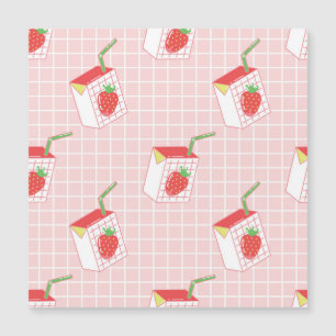 Carte Magnétique Caricatures de Lait de fraise : Motif