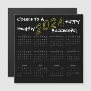 Carte Magnétique Carré Fun 2024 Family Business Calendar Cadeau