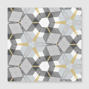 Carte Magnétique Carré hexagone coloré : kaléidoscope géométrique.