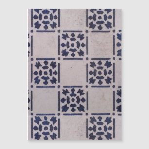Carte Magnétique Carreau hollandais antique Delft bleu blanc