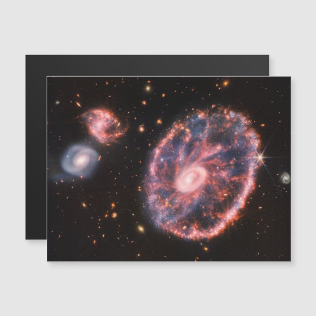 Carte Magnétique Cartwheel Galaxy, James Webb Télescope Spatial (Devant / Derrière)