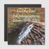 Carte Magnétique Cascade au parc d'état de Laurel Hill Enregistrer  (Devant / Derrière)