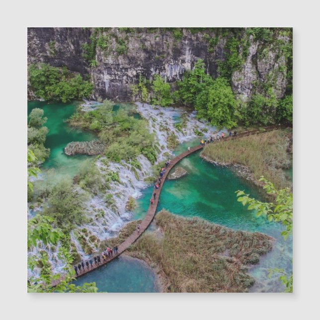 Carte Magnétique Cascade de cascade du parc des lacs Plitvice (Devant)