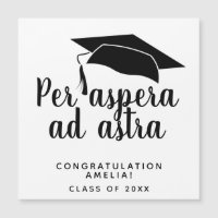 Casquette de citation latine Per aspera ad astra p