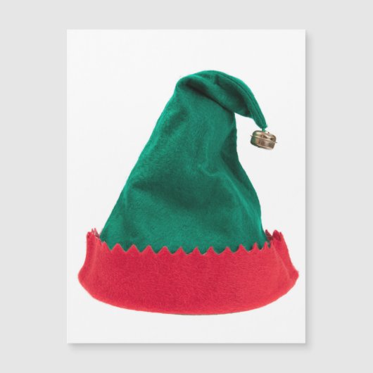 Carte Magnétique Casquette Elfe de Noël (Devant)