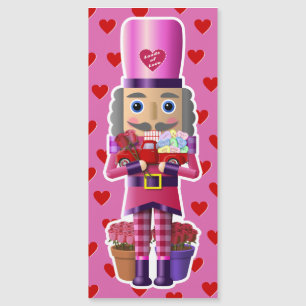 Carte Magnétique Casse-noix de Saint-Valentin avec petit camion rou