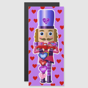 Carte Magnétique Casse-noix de Saint-Valentin avec petit camion rou