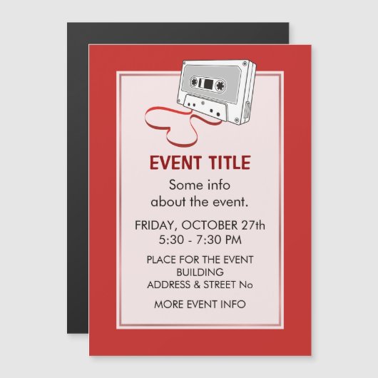 Carte Magnétique Cassette audio (Devant / Derrière)