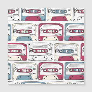 Carte Magnétique Cassettes de musique rétro : Arrière - plan de roc
