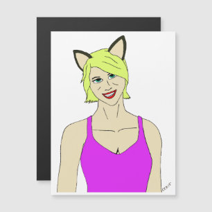 Carte Magnétique catgirl