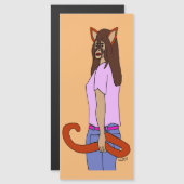 Carte Magnétique catgirl (Devant / Derrière)