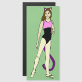 Carte Magnétique catgirl (Devant / Derrière)