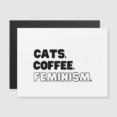 Carte Magnétique Cats Café Féminisme (Devant / Derrière)