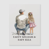 Carte Magnétique Caution père et fille noire (10) (Devant)