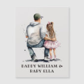 Carte Magnétique Caution père et fille noire (12) (Devant)