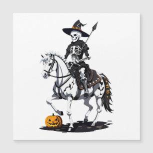 Carte Magnétique Cavalier de cheval squelette - Squelette d'Hallowe