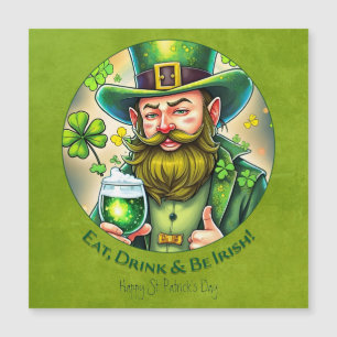Carte Magnétique Célébration de la Saint-Patrick - un toast au bonh