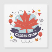 Carte Magnétique Célébration festive de la feuille d'érable (Devant)