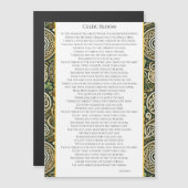 Carte Magnétique Celtic Bloom (Devant / Derrière)