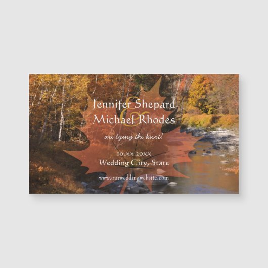 Carte Magnétique Cérablé bois feuille d'érable automne sauver la da (Devant)