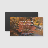 Carte Magnétique Cérablé bois feuille d'érable automne sauver la da (Devant / Derrière)