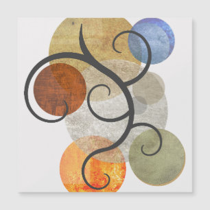 Carte Magnétique Cercles à motifs contemporains
