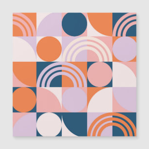Carte Magnétique Cercles du milieu du siècle : Motif géométrique