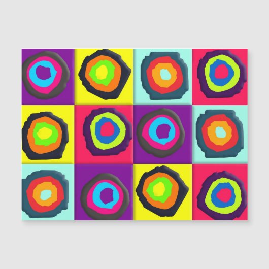 Carte Magnétique cercles motif (Devant)