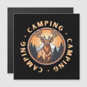 Carte Magnétique Cerf - Sauvage - Camping (Devant / Derrière)